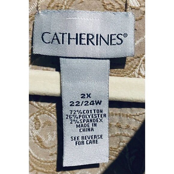 Catherines Jacket Womens 2X Brown Faux Snake Skin Embroidered Open Front Boho - Picture 4 of 5